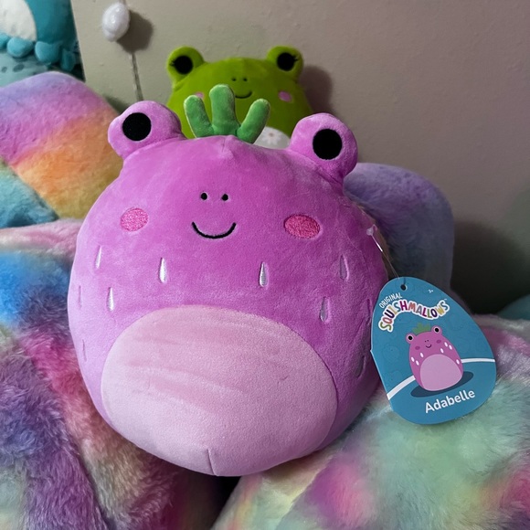 🍓🐸 Squishmallows Adabelle Strawberry Frog Boxlunch Exclusive 8” plush kawaii - Picture 8 of 9